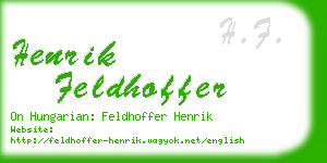 henrik feldhoffer business card